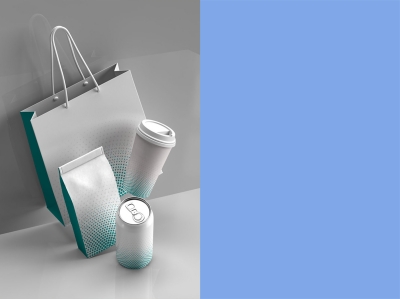 打包袋手提袋纸袋水杯纸杯样机