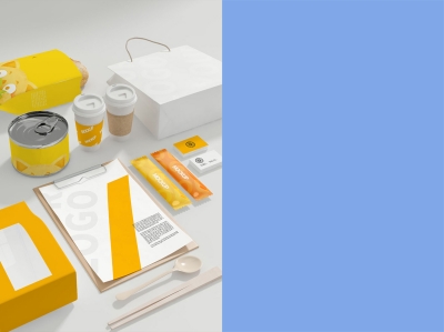 办公餐饮VI 样机毕设毕业设计作品logo展示