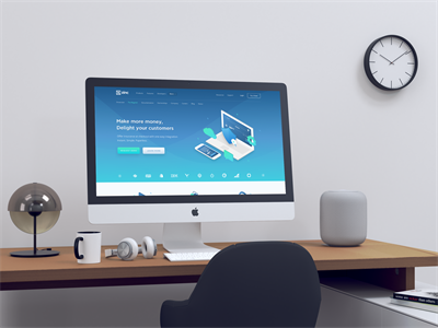 电脑屏幕样机WEB界面样机电脑场景苹果电脑