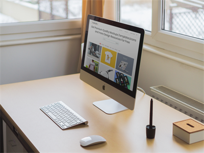 电脑屏幕样机WEB界面样机电脑场景苹果电脑