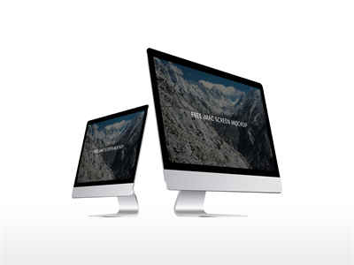 电脑屏幕样机WEB界面样机电脑场景苹果电脑