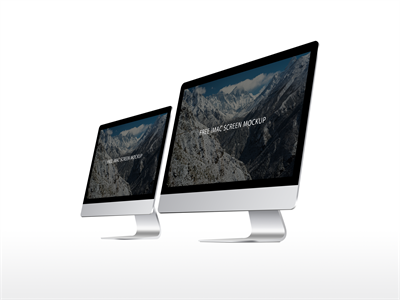 电脑屏幕样机WEB界面样机电脑场景苹果电脑