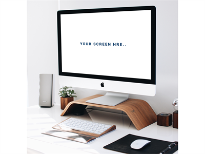 电脑屏幕样机WEB界面样机电脑场景苹果电脑
