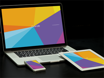 电脑屏幕样机WEB界面样机电脑场景苹果电脑