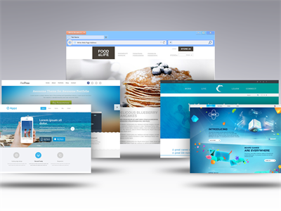 网页电脑页面web页H5页面样机