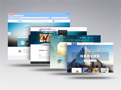 网页电脑页面web页H5页面样机