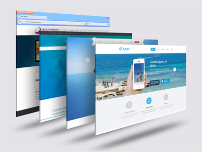 网页电脑页面web页H5页面样机