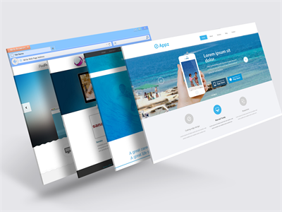 网页电脑页面web页H5页面样机