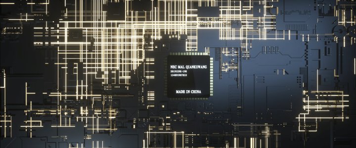 工程源文件模型5G电商电子芯片科技背景处理器电路板通讯C4D素材