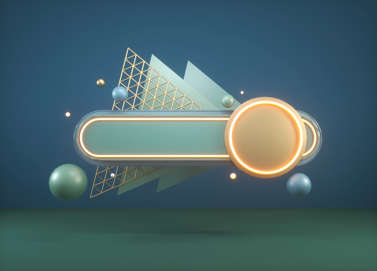 立体电商活动促销场景模型素材工程源文件LowPoly风格设计素材c4d