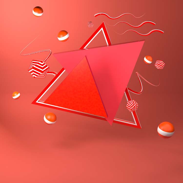 立体电商活动促销场景模型素材工程源文件LowPoly风格设计素材c4d