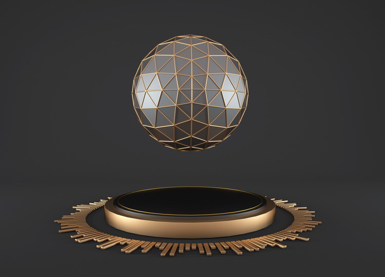 立体电商活动促销场景模型素材工程源文件LowPoly风格设计素材c4d