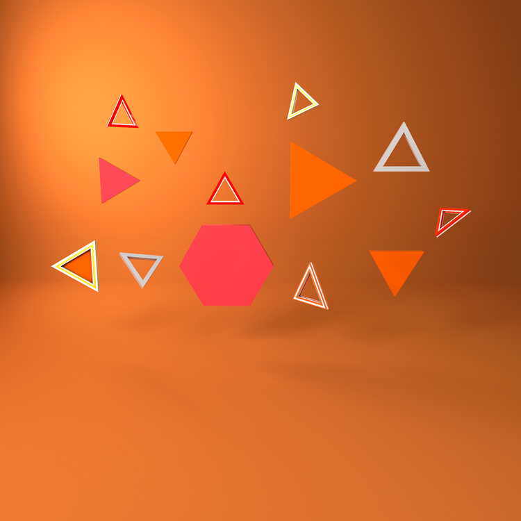 立体电商活动促销场景模型素材工程源文件LowPoly风格设计素材c4d