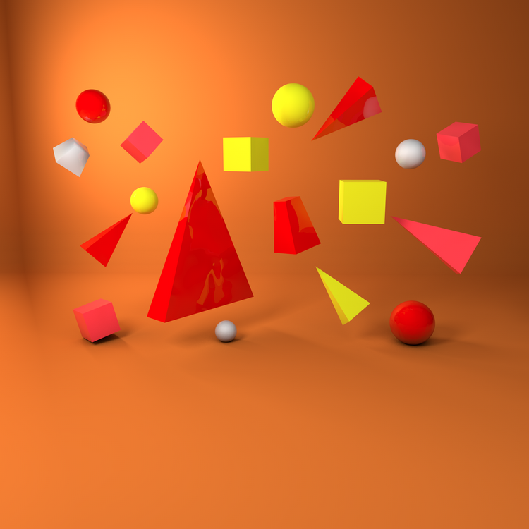 立体电商活动促销场景模型素材工程源文件LowPoly风格设计素材c4d