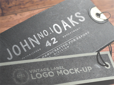 复古标签样机logo样机