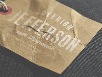 复古标签样机logo样机