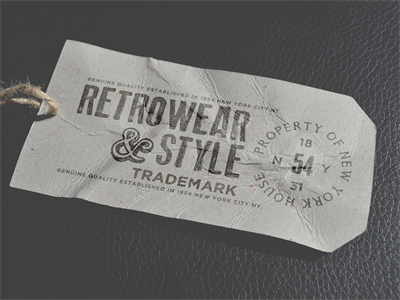 复古标签样机logo样机