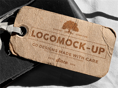 复古标签样机logo样机吊牌样机