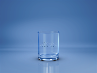 透明玻璃杯果汁酒杯LOGO样机