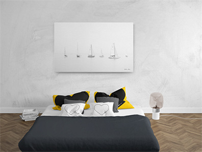 床上用品布艺展示床单被褥枕头PS印花图案效果图被子贴图样机PSD