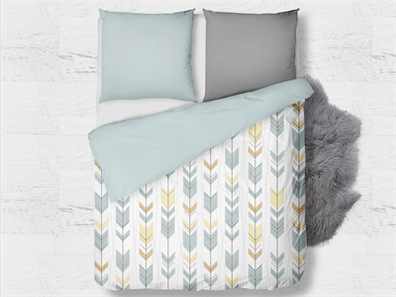 床上用品布艺展示床单被褥枕头PS印花图案效果图被子贴图样机PSD