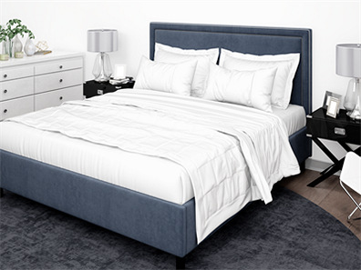 床上用品布艺展示床单被褥枕头PS印花图案效果图被子贴图样机PSD