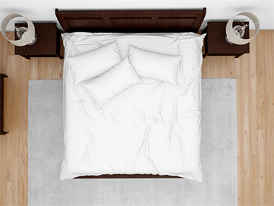 床上用品布艺展示床单被褥枕头PS印花图案效果图被子贴图样机PSD