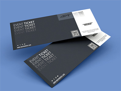 演唱会门票优惠券机票代金券样机效果图展示PSD智能贴图设计素材