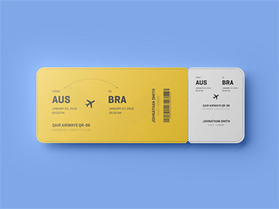 演唱会门票优惠券机票代金券样机效果图展示PSD智能贴图设计素材