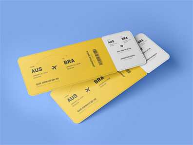 演唱会门票优惠券机票代金券样机效果图展示PSD智能贴图设计素材