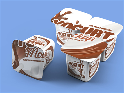 酸奶盒酸奶组合包装样机