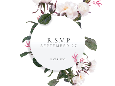 结婚请帖贺卡婚礼卡片婚庆晚会喜宴浪漫唯美PSD