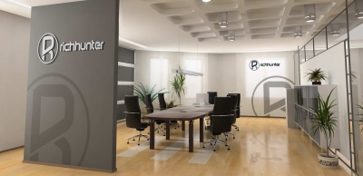 前台公司企业门牌背景墙logo墙办公室会议室logo场景样机