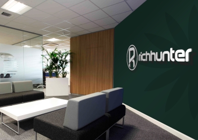 前台公司企业门牌背景墙logo墙办公室会议室logo场景样机