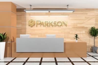 前台公司企业门牌背景墙logo墙办公室会议室logo场景样机