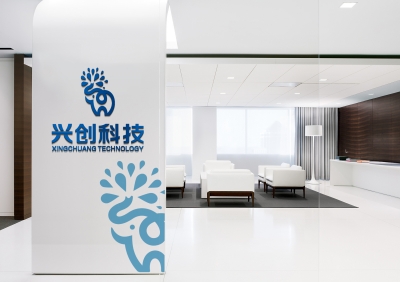 前台公司企业门牌背景墙logo墙办公室会议室logo场景样机