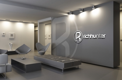 前台公司企业门牌背景墙logo墙办公室会议室logo场景样机