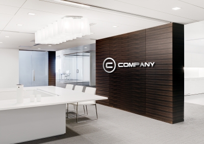 前台公司企业门牌背景墙logo墙办公室会议室logo场景样机