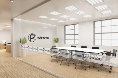 前台公司企业门牌背景墙logo墙办公室会议室logo场景样机