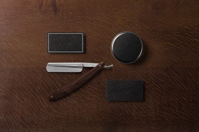 化妆品vi样机理发刀刮刀卡片