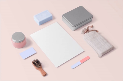 化妆品vi样机护肤品梳子