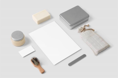 化妆品vi样机浴室用品