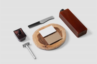 化妆品vi样机护肤品场景卡片刮胡刀卡片