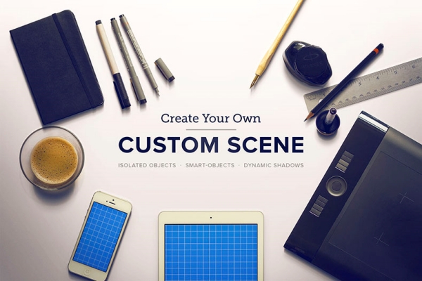 办公场景样机logo样机电子设备样机