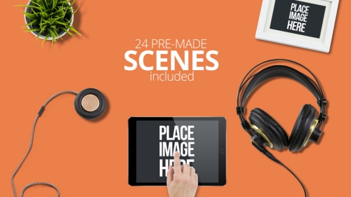 办公场景样机办公背景