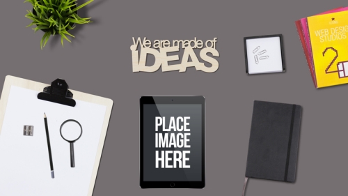 办公场景样机办公背景