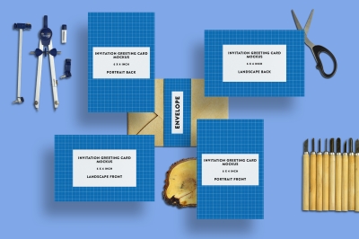 贺卡样机邀请函样机办公样机