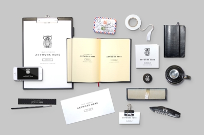 办公样机logo样机办公用品元素