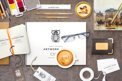 办公样机logo样机办公用品元素