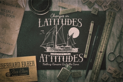 复古场景打火机尺子